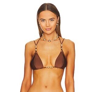Cult Gaia Anoki Bikini Top NWT - Tavern Brown